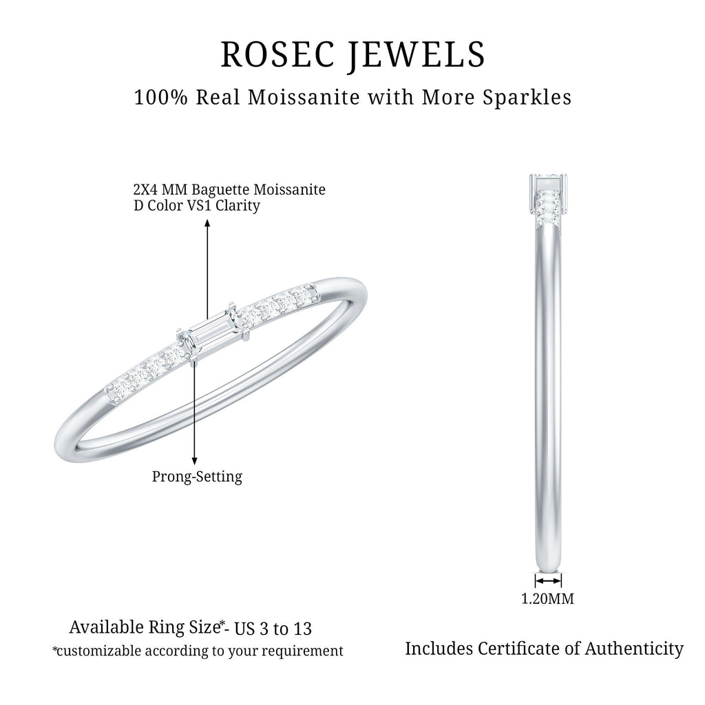 Moissanite Minimalist Stackable Promise Ring