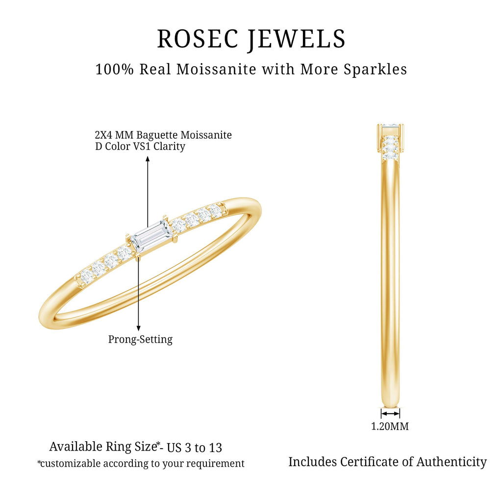 Moissanite Minimalist Stackable Promise Ring
