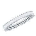 Baguette Cut Certified Moissanite Eternity Stackable Ring