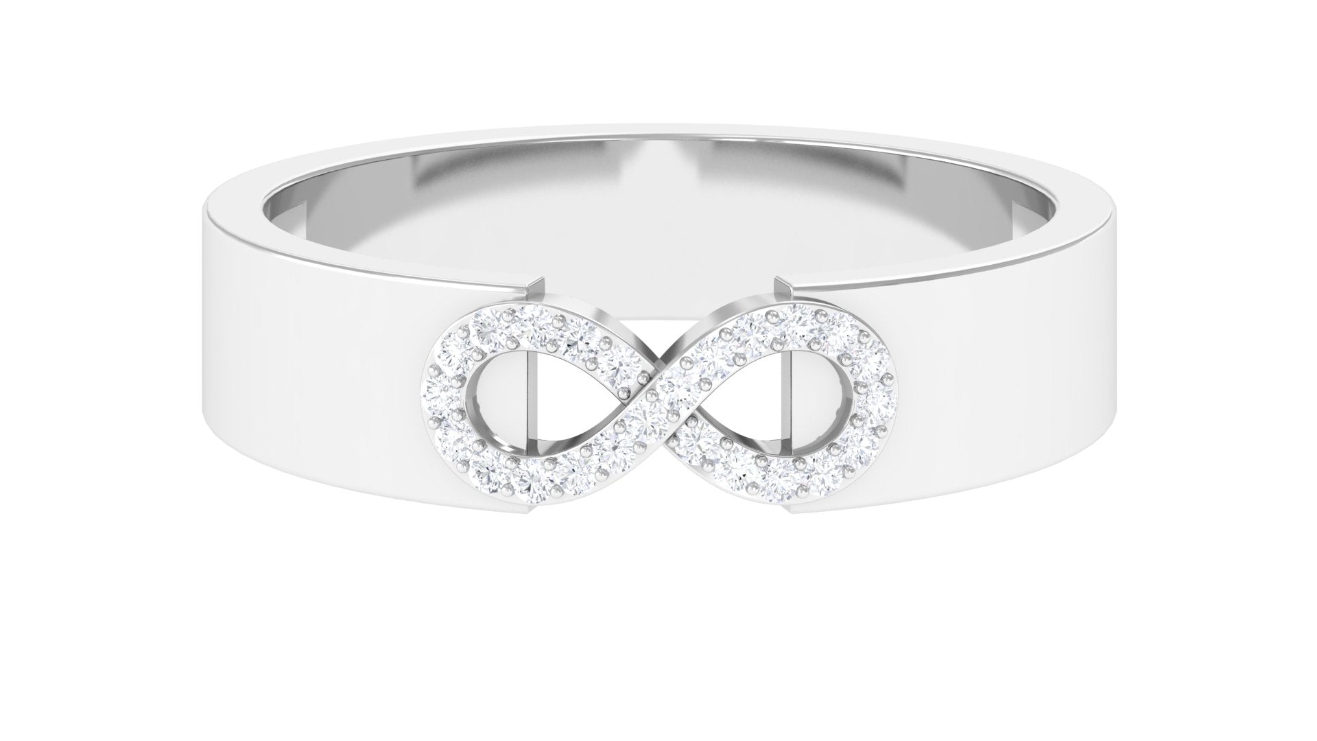 Certified Natural Diamond Infinity Band Ring