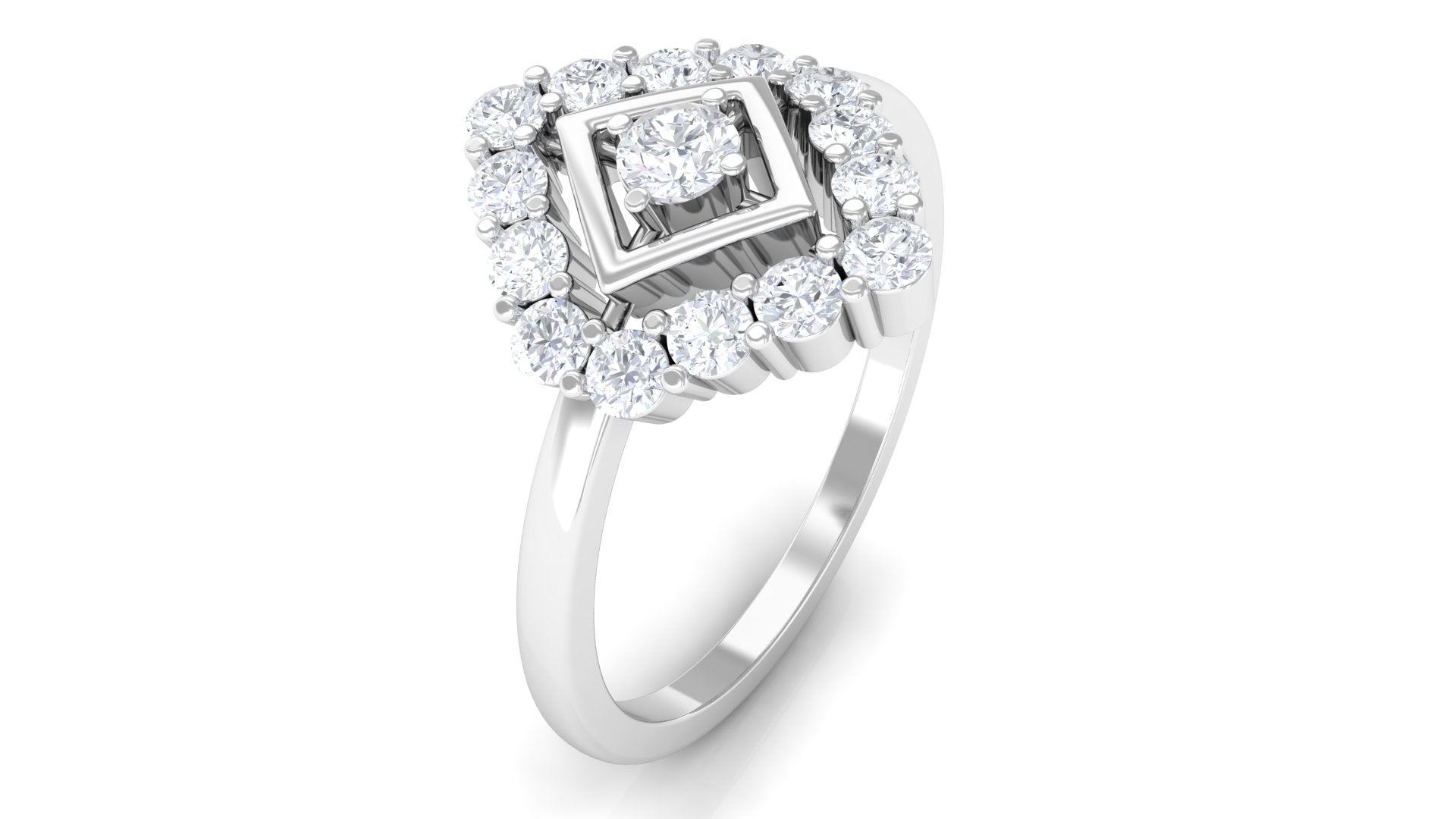 Contemporary Diamond Promise Ring with Certificate