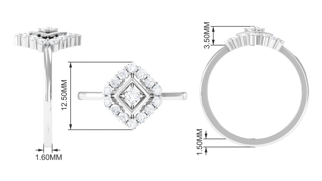 Contemporary Diamond Promise Ring with Certificate