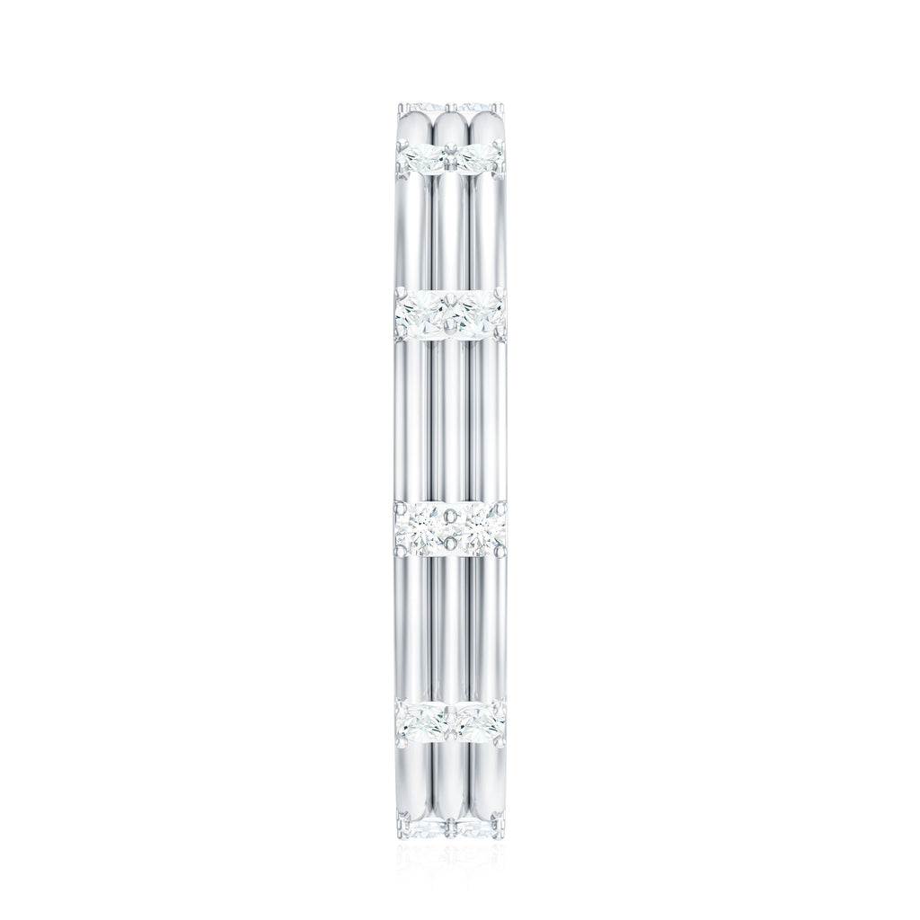 Simple Diamond Stackable Band Ring in Pave Setting