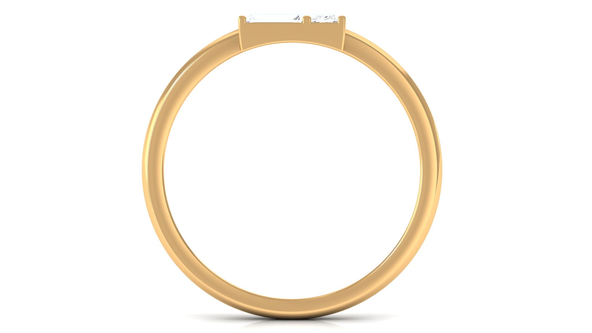 Certified Natural Diamond Promise Ring in East West Style