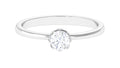 Natural Diamond Solitaire Promise Ring For Women