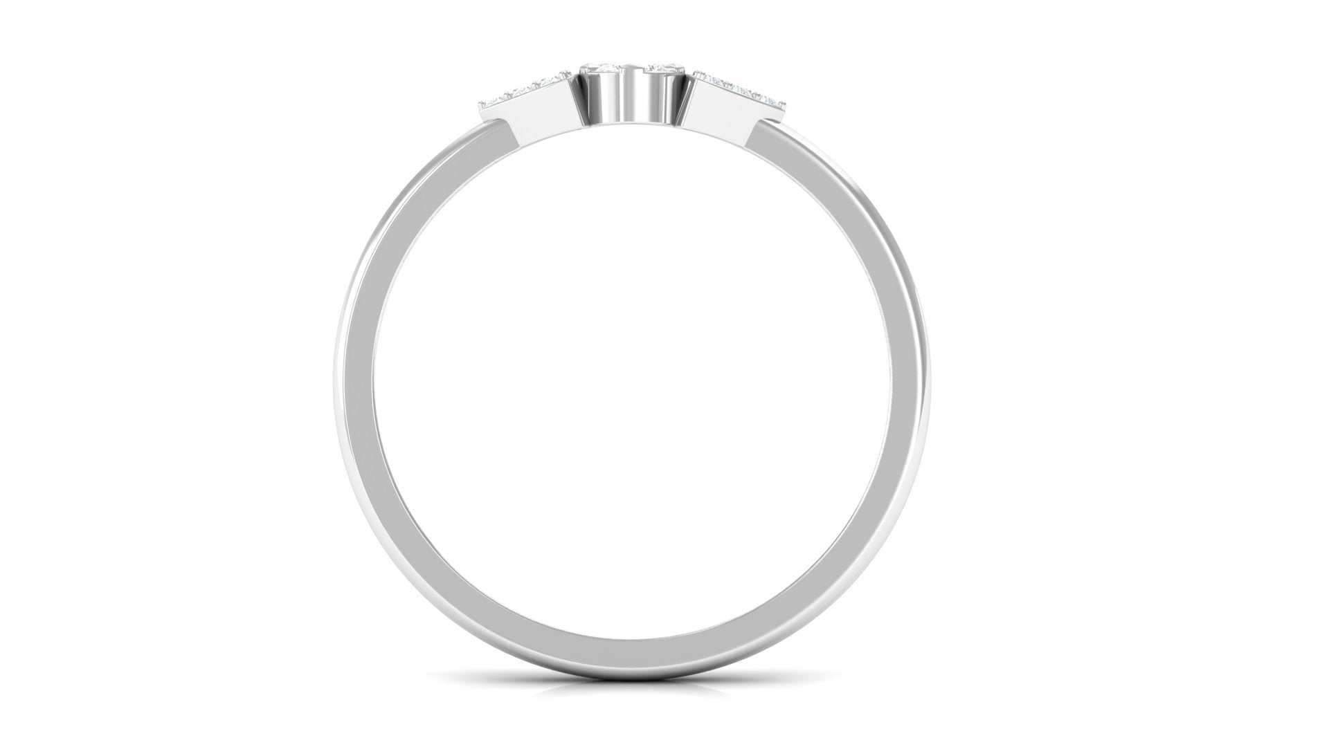 Illusion Set Real Diamond Minimal Promise Ring in Gold