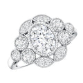 Certified Lab Grown Diamond Oval Engagement Ring