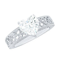 2 Carat Lab Grown Diamond Heart Engagement Ring