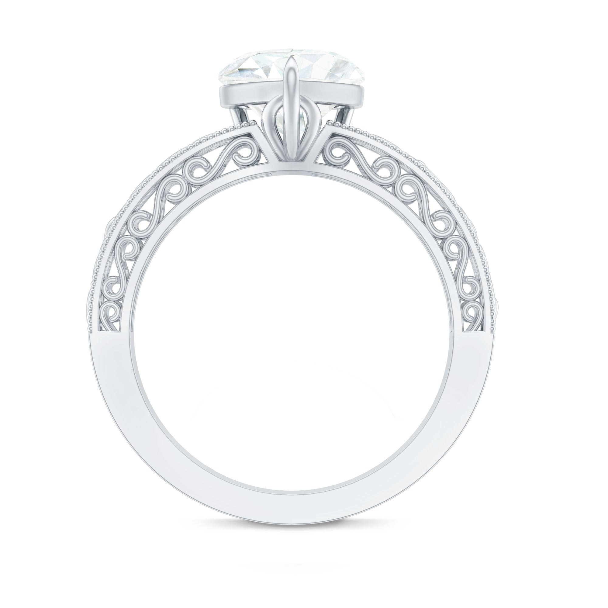 2 Carat Lab Grown Diamond Heart Engagement Ring