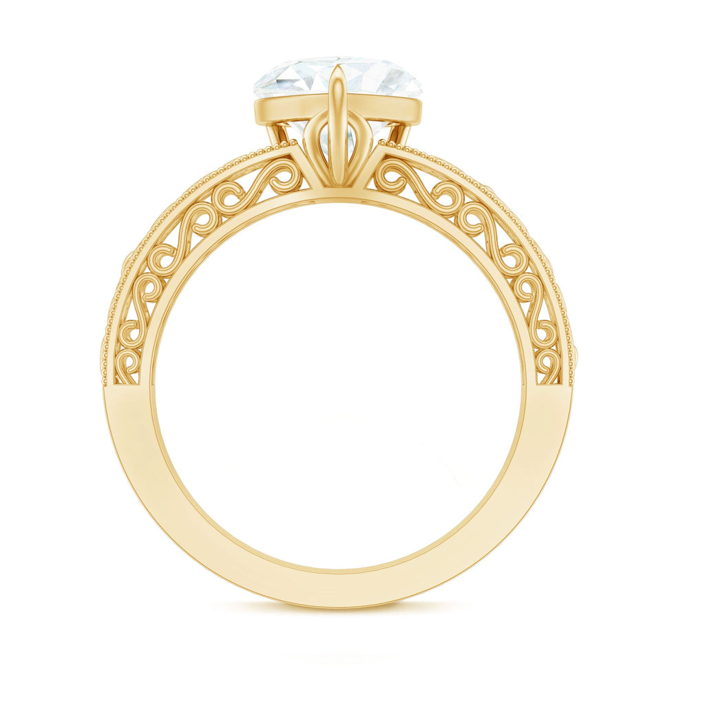 2 Carat Lab Grown Diamond Heart Engagement Ring