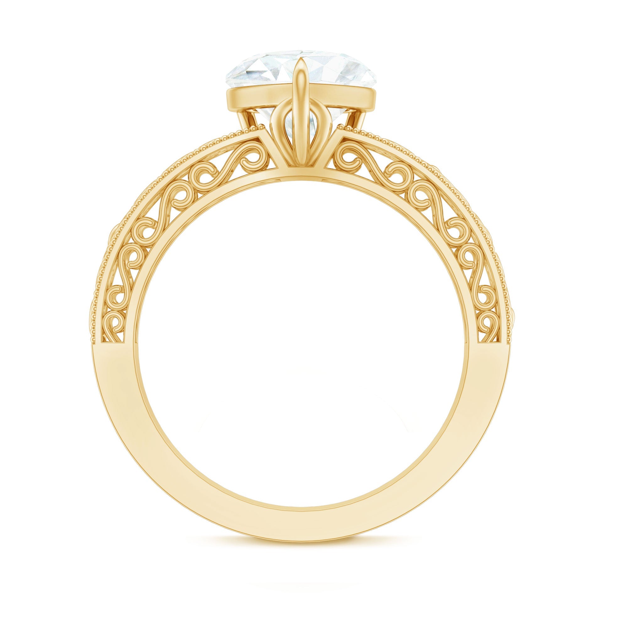 2 Carat Lab Grown Diamond Heart Engagement Ring