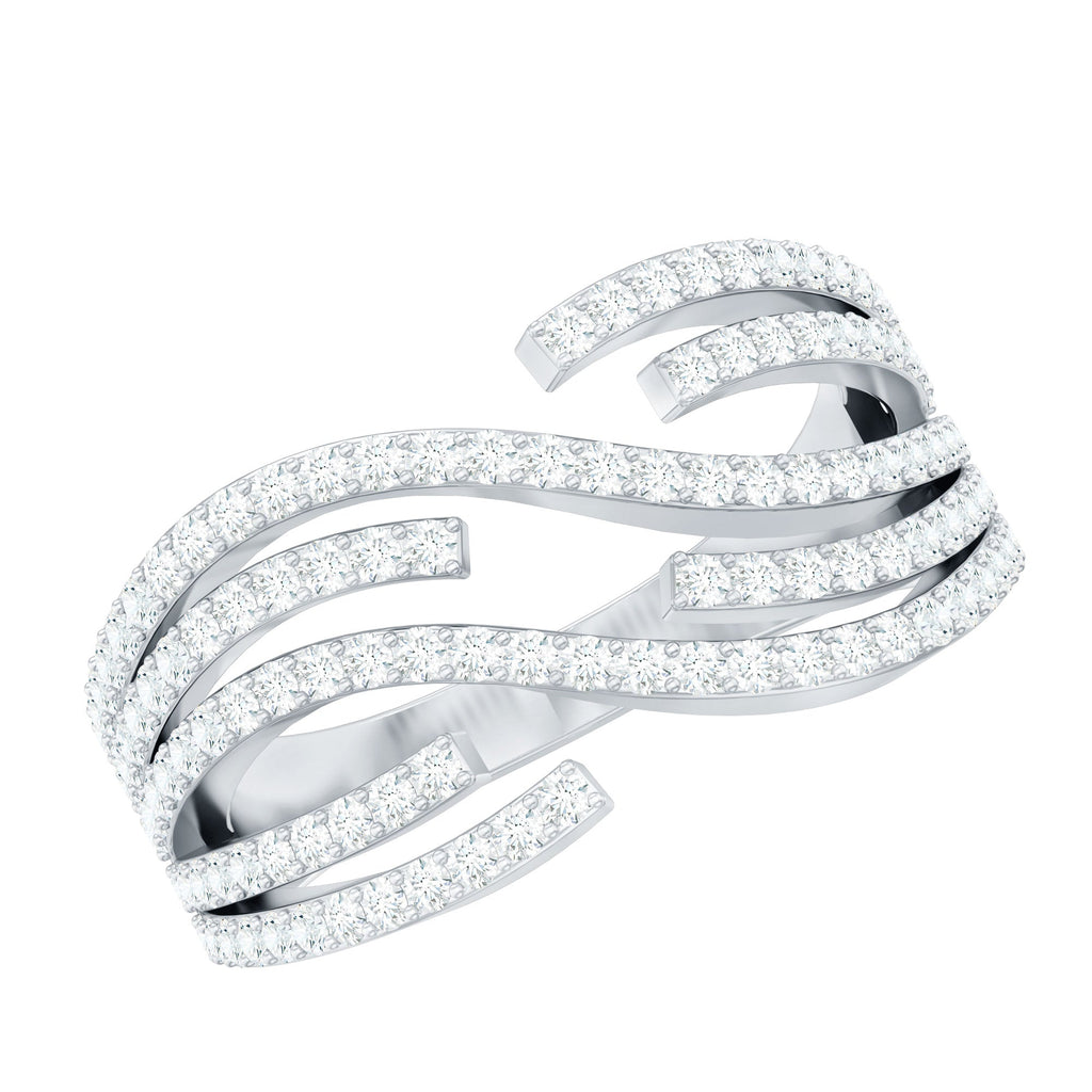 Certified Lab Grown Diamond Wide Wedding Band