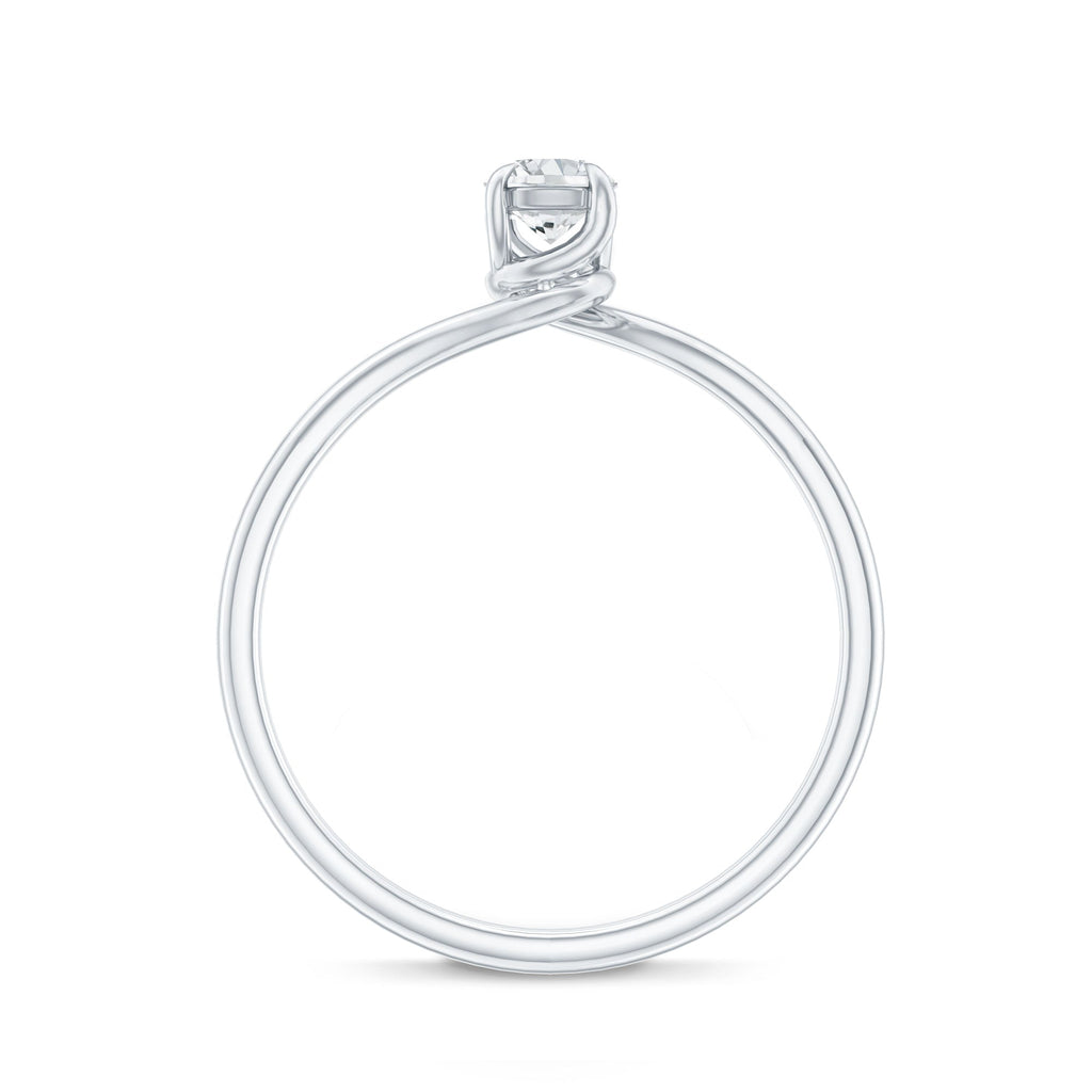 1/4 CT Round Cut Moissanite Promise Solitaire Ring for Her