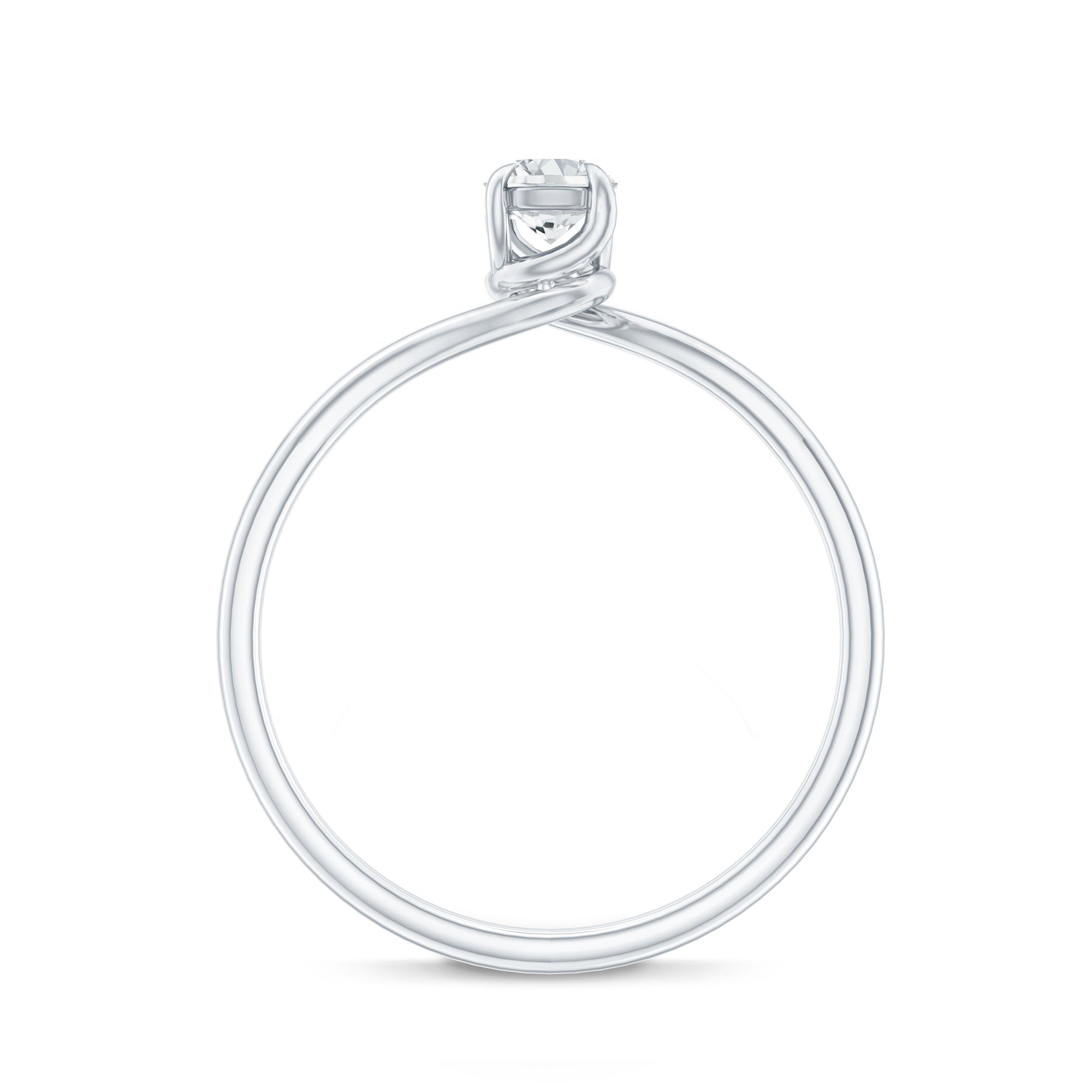 1/4 CT Round Cut Moissanite Promise Solitaire Ring for Her