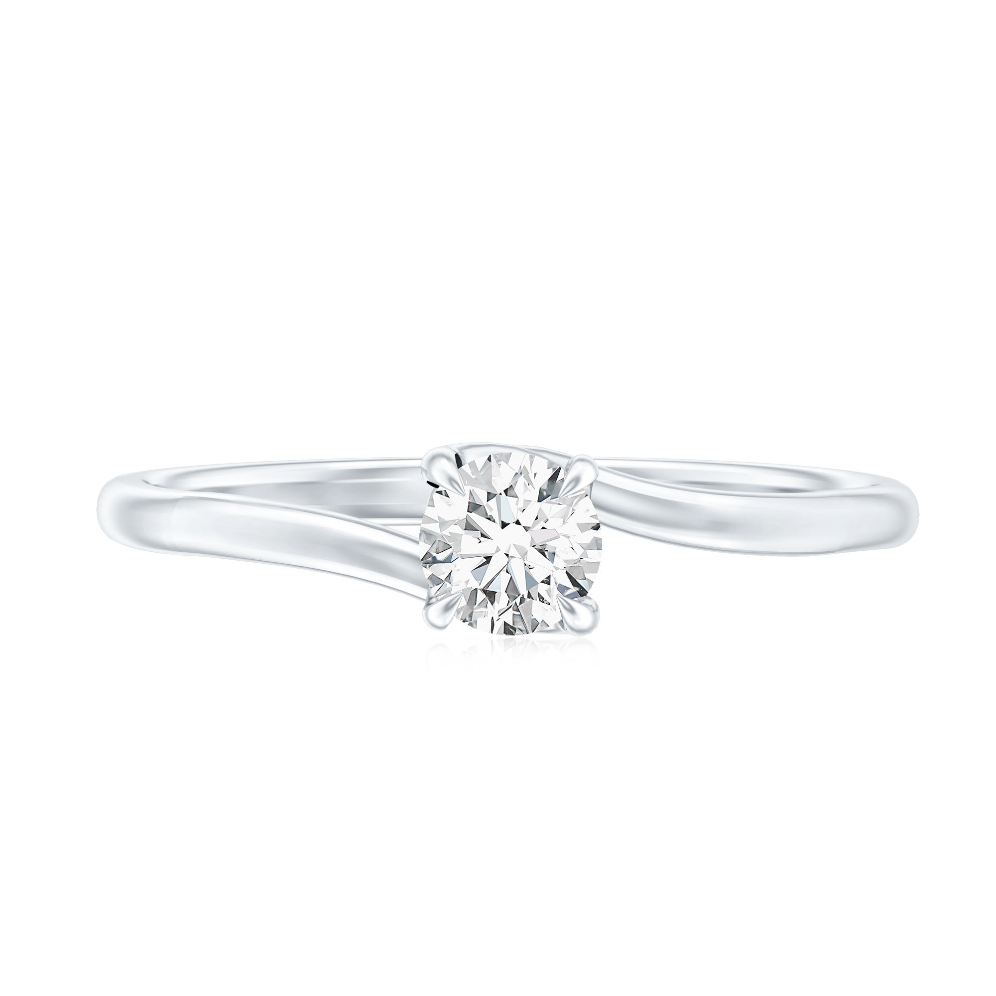 1/4 CT Round Cut Moissanite Promise Solitaire Ring for Her