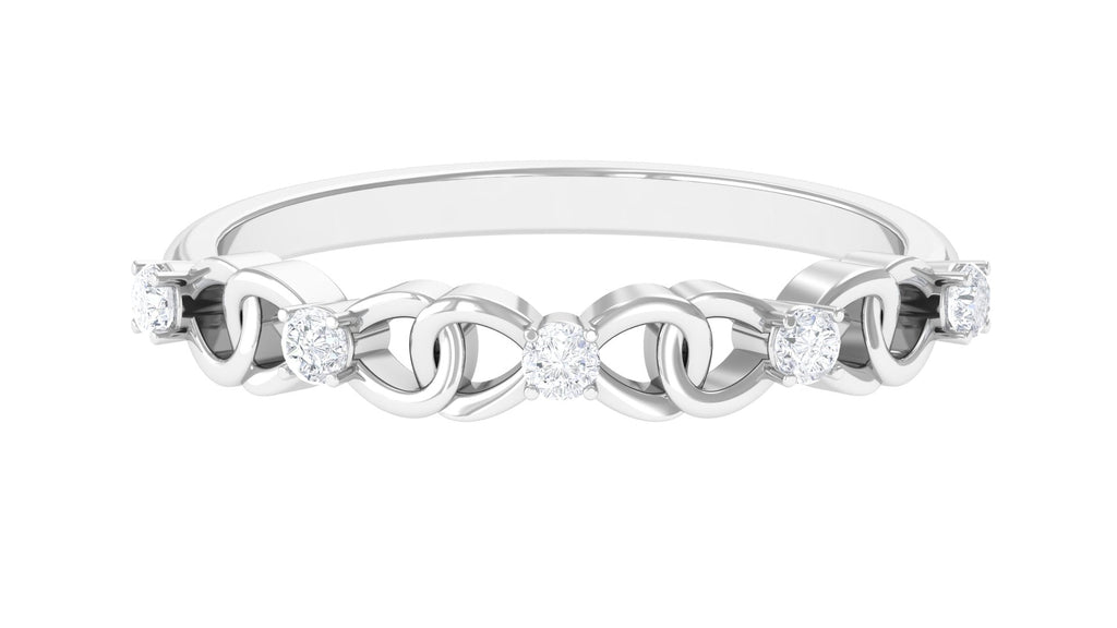 Certified Natural Diamond Interlock Infinity Ring
