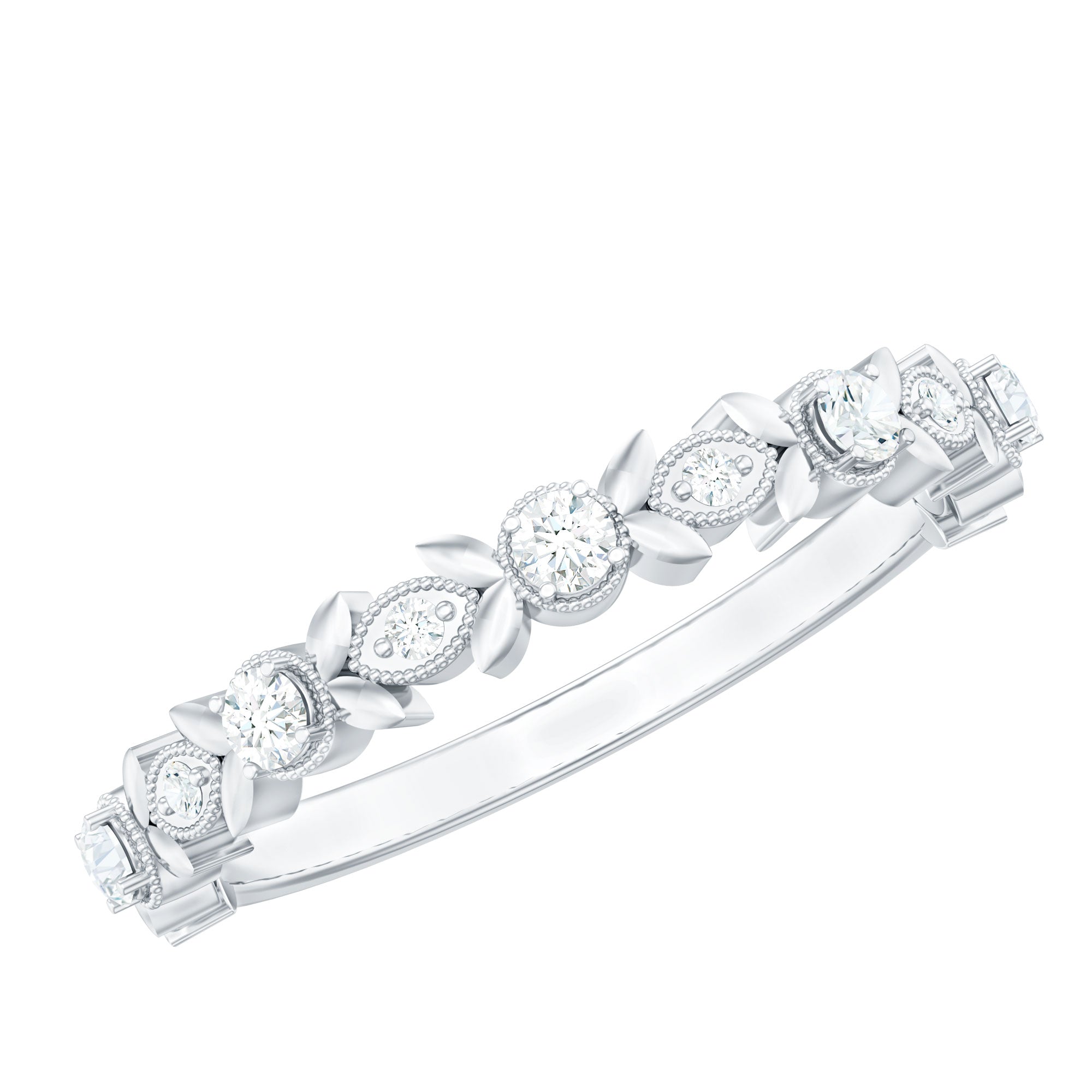 Nature Inspired Diamond Wedding Ring