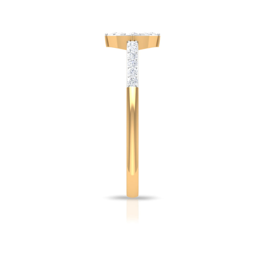 Certified Diamond Engagement Ring in Illusion Setting
