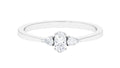 Real Diamond 3 Stone Promise Ring for Valentines