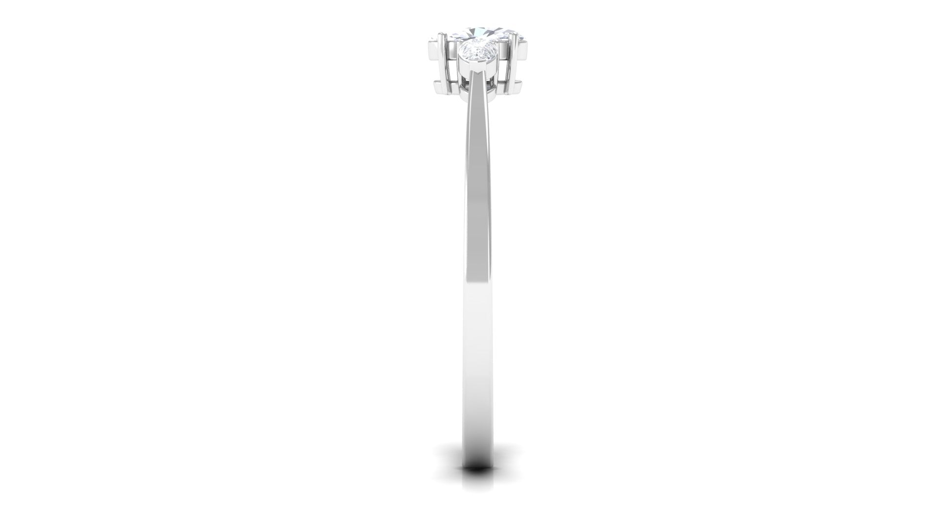 Real Diamond 3 Stone Promise Ring for Valentines