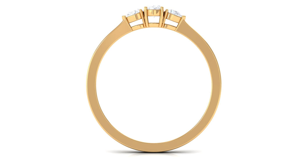 Real Diamond 3 Stone Promise Ring for Valentines
