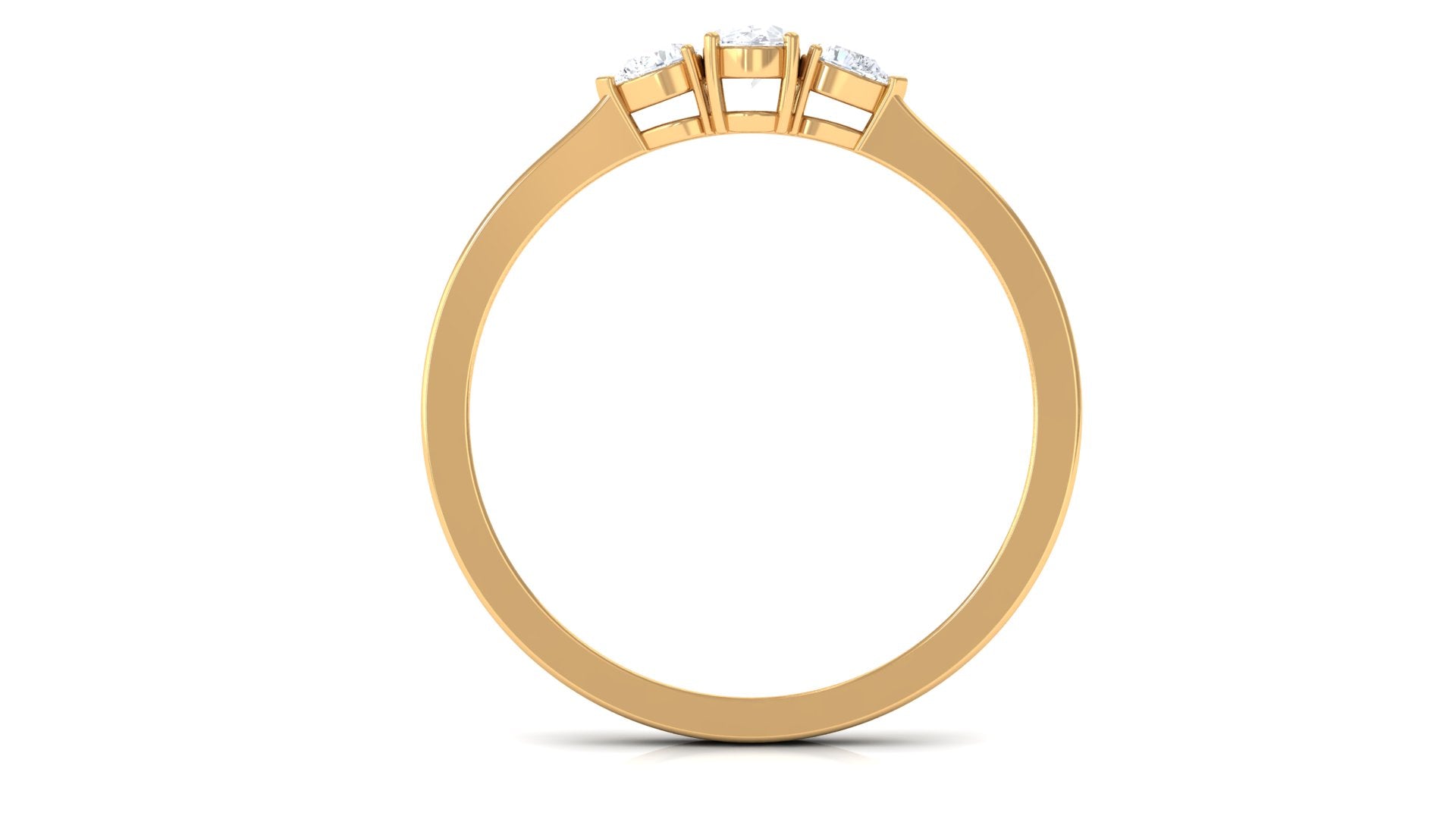 Real Diamond 3 Stone Promise Ring for Valentines