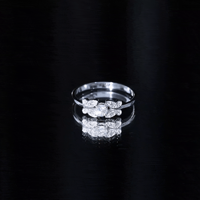 Round Cut Diamond Nature Engagement Ring