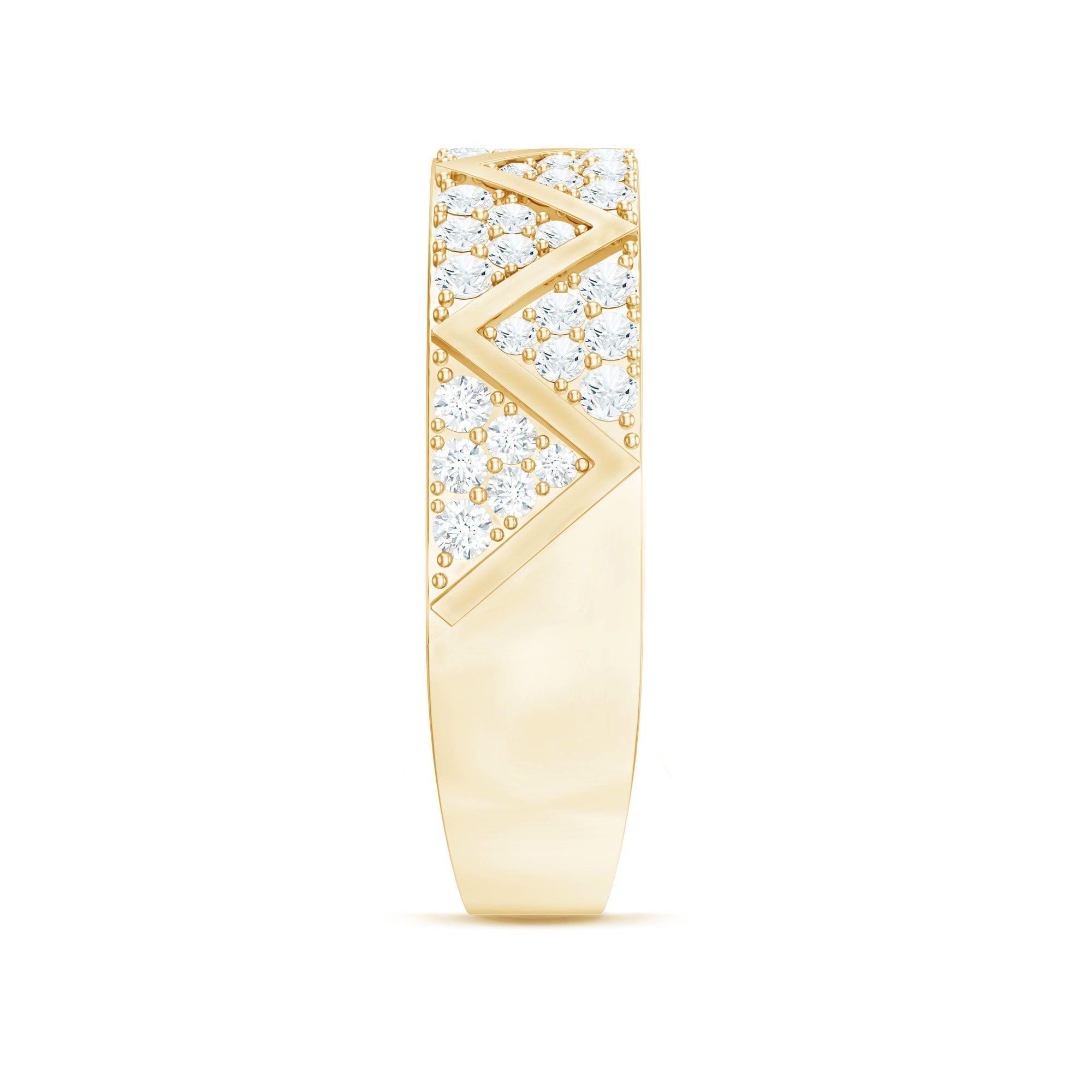 Certified Diamond Designer Wedding Band Ring