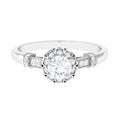 Vintage Style Cubic Zirconia Engagement Ring
