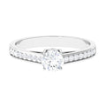 Minimal Cubic Zirconia Engagement Ring with Certificate