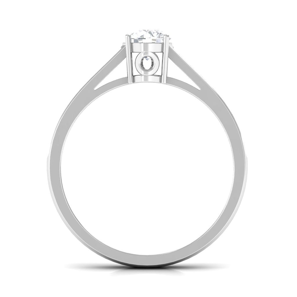 Minimal Cubic Zirconia Engagement Ring with Certificate