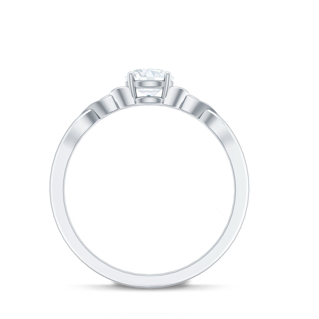 1/2 CT Solitaire Zircon Celtic Knot Engagement Ring