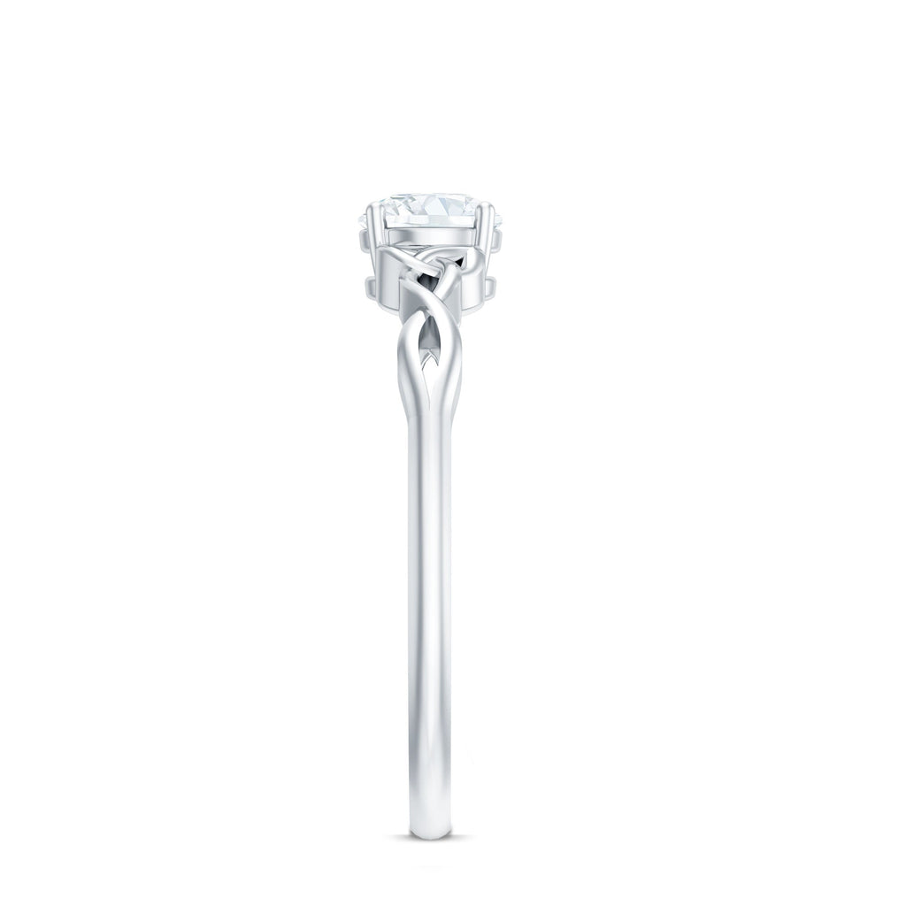 1/2 CT Solitaire Zircon Celtic Knot Engagement Ring