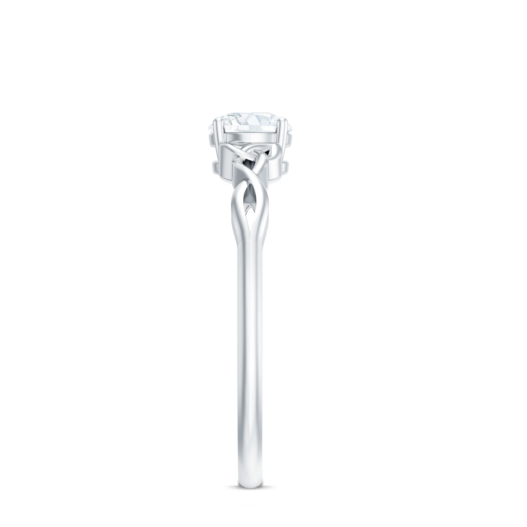 1/2 CT Solitaire Zircon Celtic Knot Engagement Ring