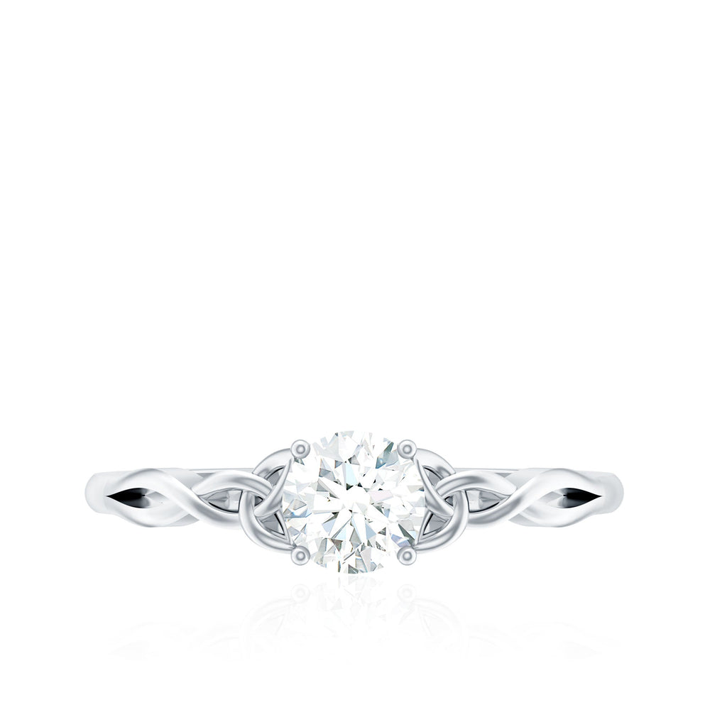 1/2 CT Solitaire Zircon Celtic Knot Engagement Ring