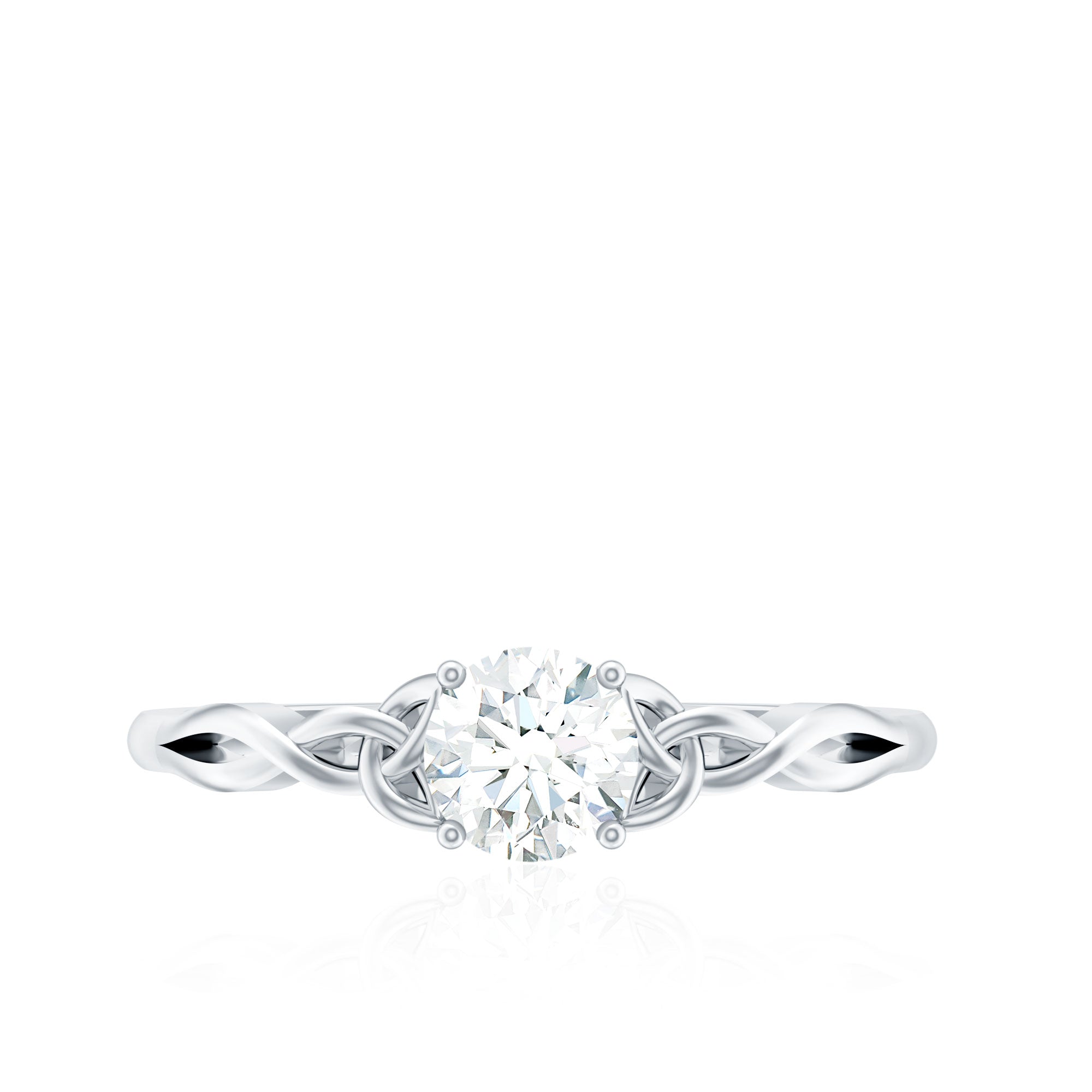 1/2 CT Solitaire Zircon Celtic Knot Engagement Ring