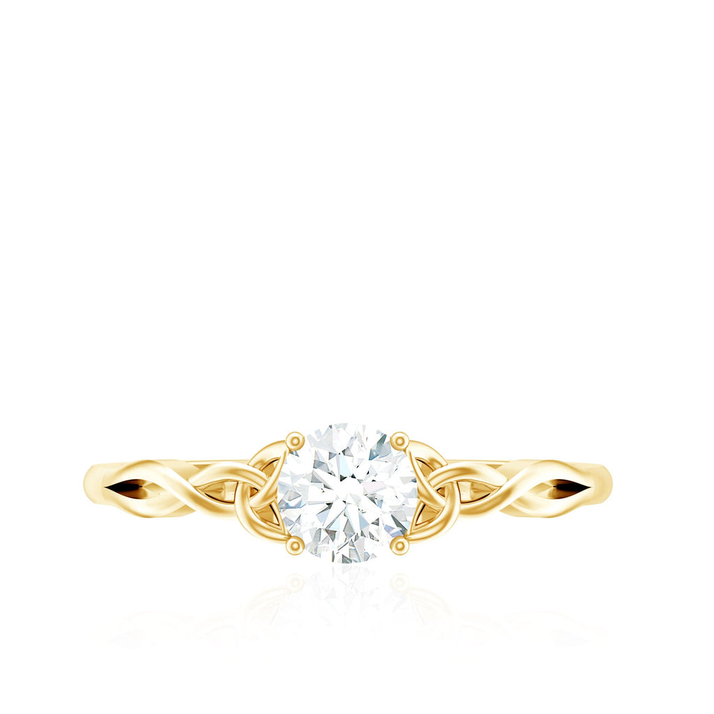 1/2 CT Solitaire Zircon Celtic Knot Engagement Ring