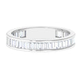 1/2 CT Channel Set Baguette Cut Zircon Eternity Band Ring