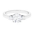1.50 CT Round Zircon Three Stone Engagement Ring in Gold