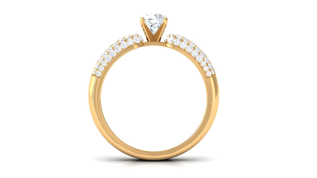 Certified Cubic Zirconia Statement Engagement Ring