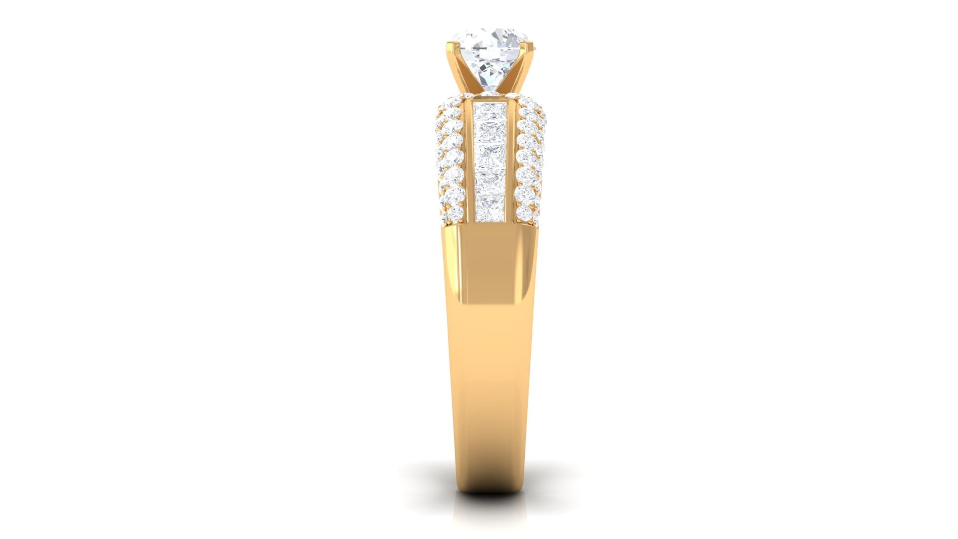 Certified Cubic Zirconia Statement Engagement Ring
