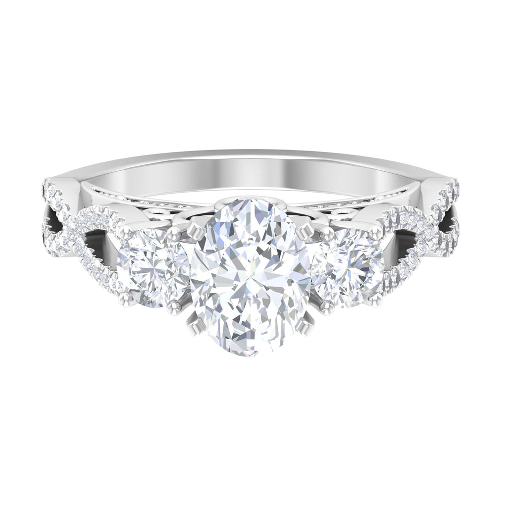 Cubic Zirconia Vintage Inspired Infinity Engagement Ring