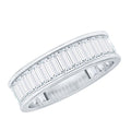 Baguette Cut Zircon Eternity Anniversary Band Ring