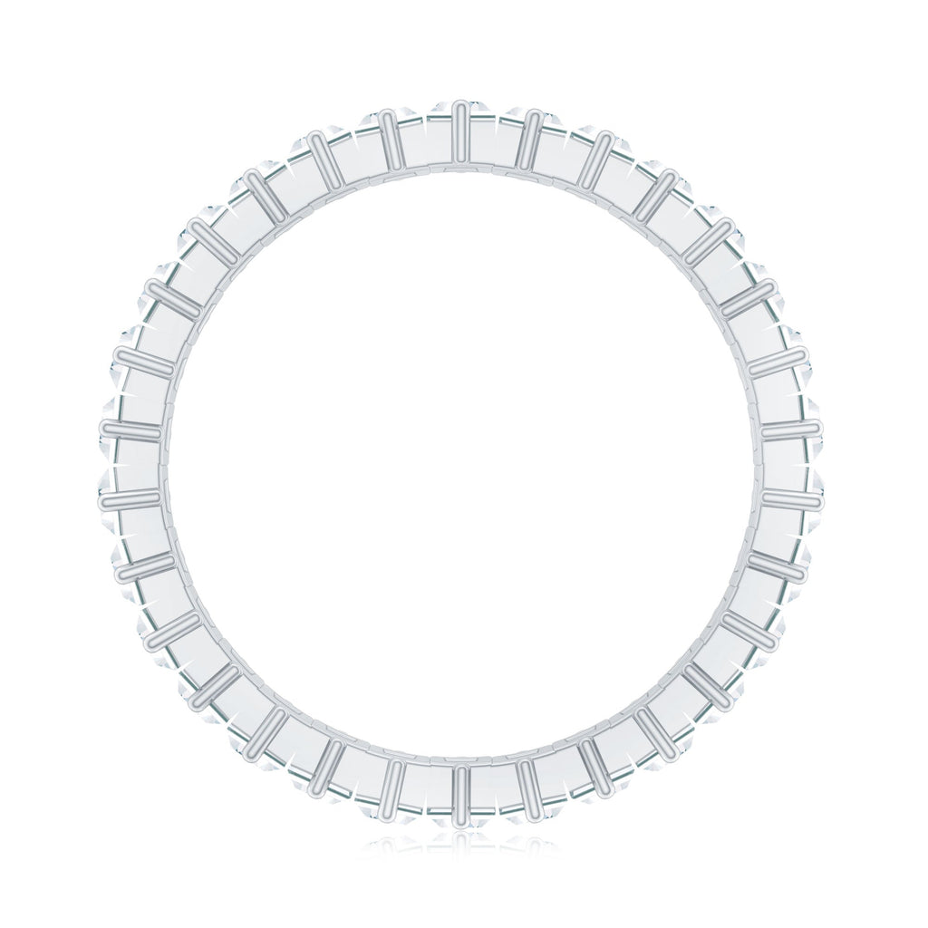 Baguette Cut Cubic Zirconia Uneven Eternity Band Ring