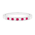 0.5 CT Ruby and Diamond Minimal Band Ring in Channel Setting