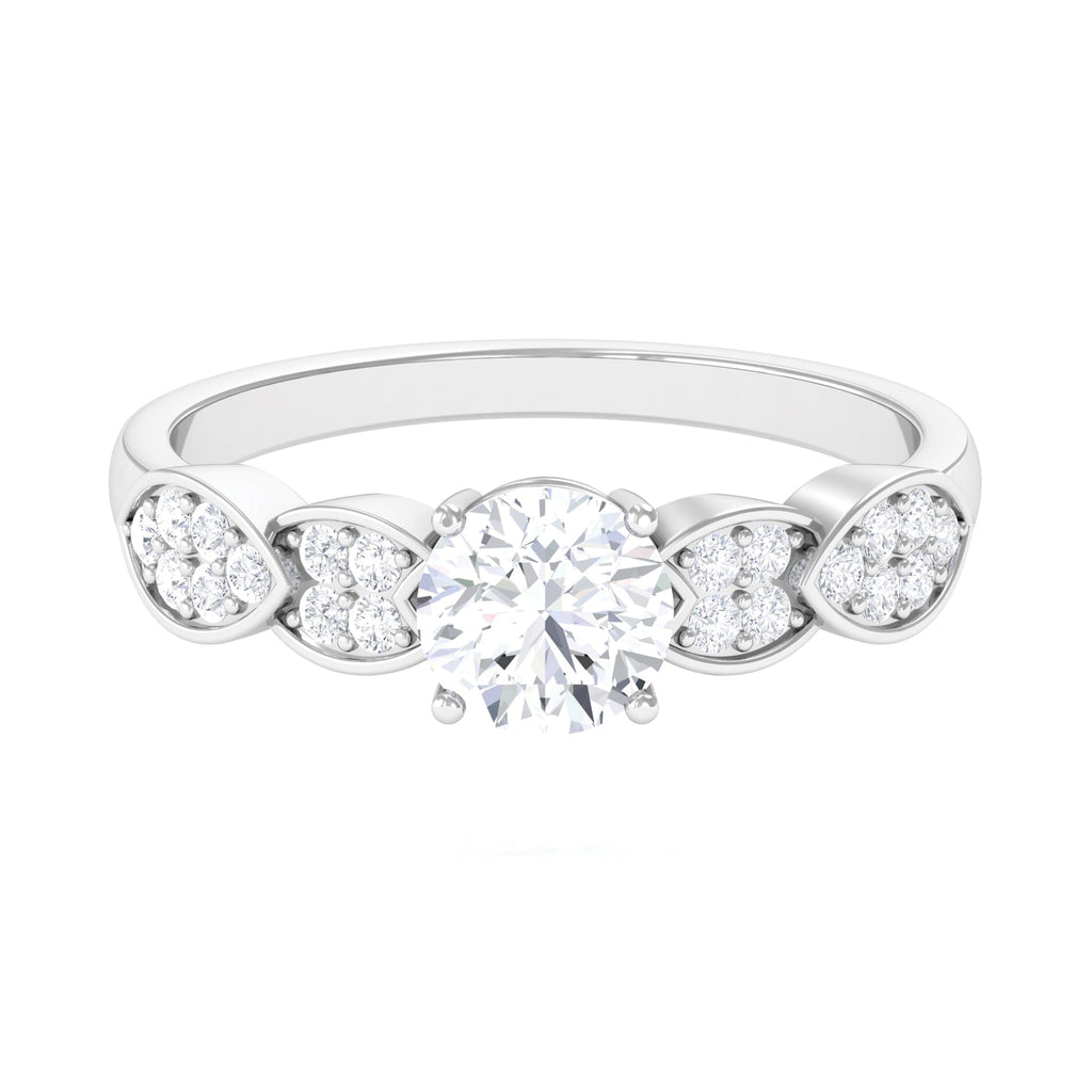 1.50 CT Classic Round Zircon Solitaire Engagement Ring in Gold