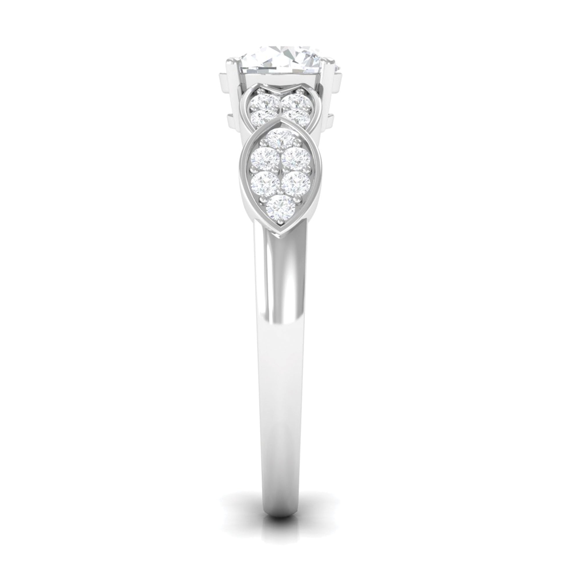 1.50 CT Classic Round Zircon Solitaire Engagement Ring in Gold