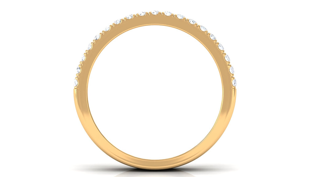 1.50 CT Certified Zircon Semi Eternity Ring in Pave Setting