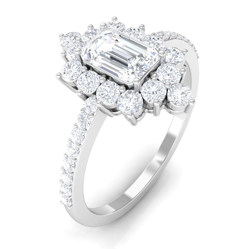1.75 CT Octagon Cut Zircon Vintage Engagement Ring in Gold