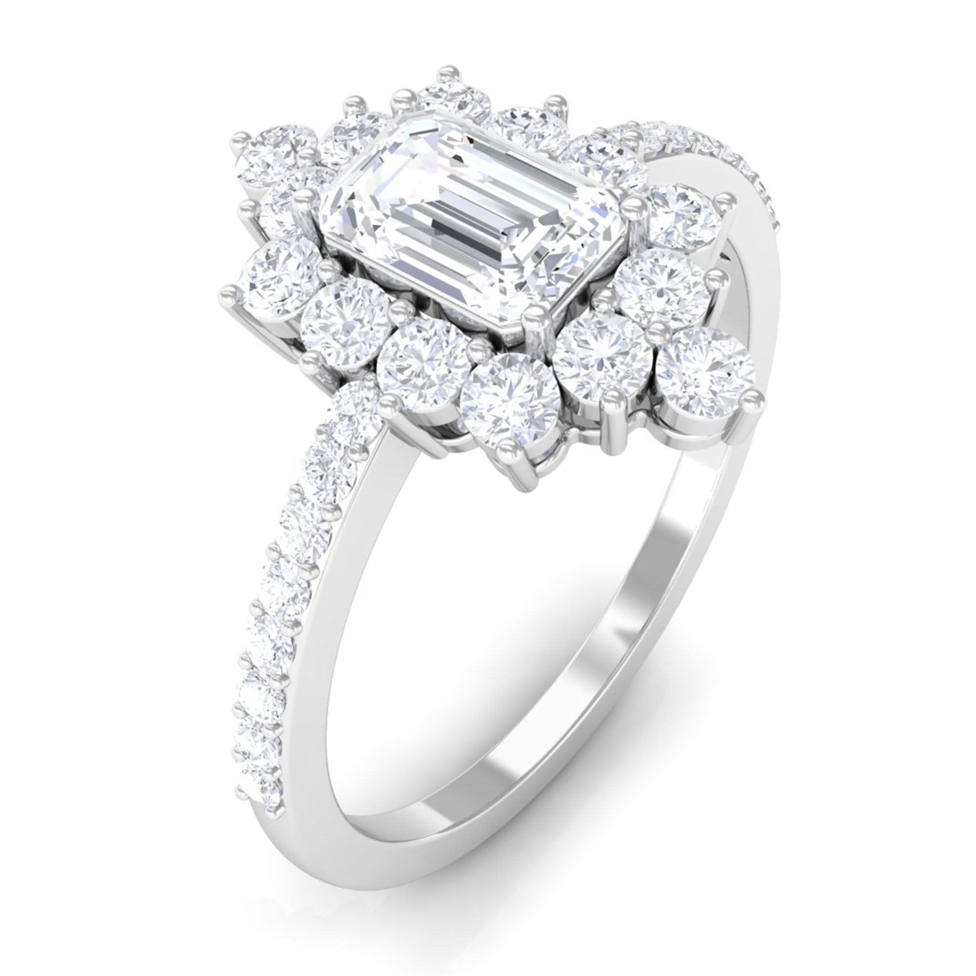 1.75 CT Octagon Cut Zircon Vintage Engagement Ring in Gold
